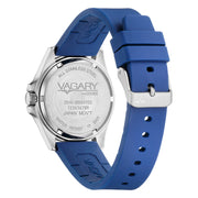 Vagary Aqua39 Solotempo VD5-317-70 - cassa acciaio - cinturino gomma blu - quadrante blu con datario